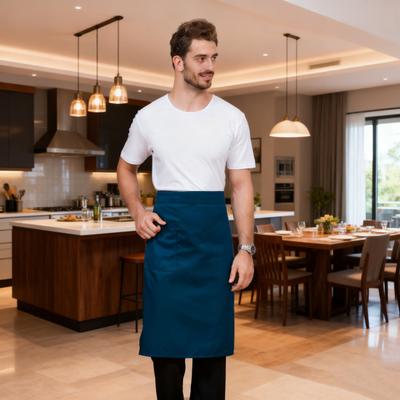 Waterproof Half Apron with Adjustable Straps And Pocket Polyester Cooking Kitchen Cooking Workwear Apron Stain Resistant
