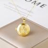 New Trendy Openable Religious Virgin Mary Saint Jude Zircon Photo Box Pendant Necklace for Female Male Daily Party Jewelry