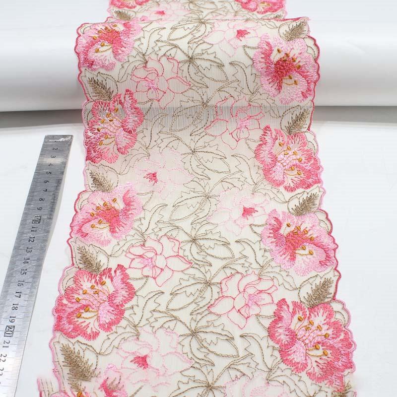 1/3 de yard de fil de polyester pressé pour fond de dentelle, idéal pour la broderie florale à faire soi-même, accessoires en dentelle, rideaux, coussins de canapé et décoration.