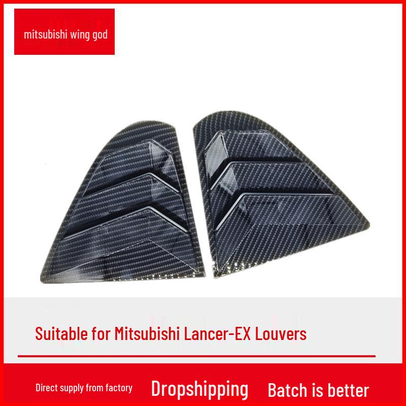 Mitsubishi Lancer EX 09-16 Rear Triangular Window Louvers - Wild Horse Style Exterior Modification.