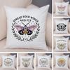 In Darkness She Glows Pillowcase Double Print Shine Within Cushion Cover Soft Plush Butterfly Heart Wreath Pillowcase for Sofa