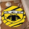 AEK AthensGolden And Black Crest Design Round mat Home Decor, Chair rug For livingroom,Bedroom, doormat home decor Birthday Gift Christmas Gifts