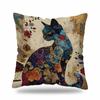 Sofa Pillow Pillowcase Skin-friendly Short Plush Cute Animal Cat Pillow Cover Living Room Cushion Cover Without Core