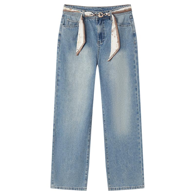 EICHITOO Women s Elegant Wide-Leg Denim Jeans S