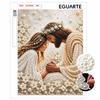 DIY Pearl and Diamond Painting Kit Religious Couple. Suitable for Beginners. Home Wall Decoration. Handmade Gift.