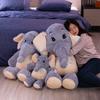 Giant Plush Elephant Toys Grey Stuffed Big Flappy Ears Long Plush Elephant Animal Toys for Christmas Gift