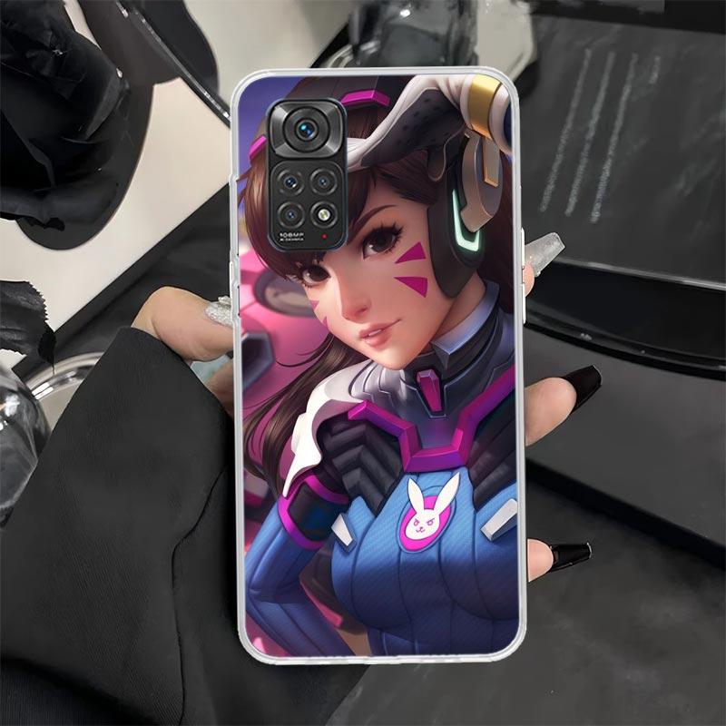 Game O-Overwatchs-DVA Phone Case for Xiaomi Redmi Note 13 12S 12 11S 14 11E Pro Plus 11 10 10S 9 9S 8 8T 5G Soft Silicone Cover