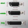 HQ Universal 51mm Motorcycle Exhaust Pipe Length 300/370/470mm Stainless Steel ninja400 R3 Z900 S1000RR MT-07 pcx160 duke390 R1