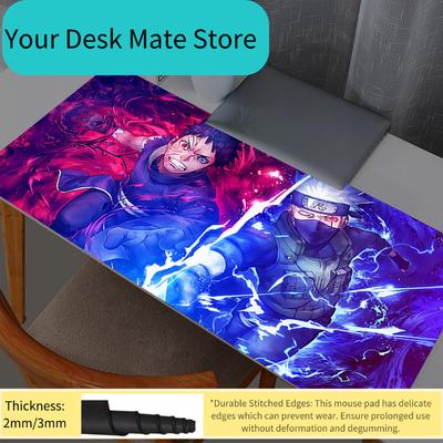 Mouse Pad'ler Büyük Mouse Pad Ofis Masası Matları PC Oyun Aksesuarları XXL Mouse Pad Dizüstü Bilgisayar Naruto Obito Uchiha Klavye Matı