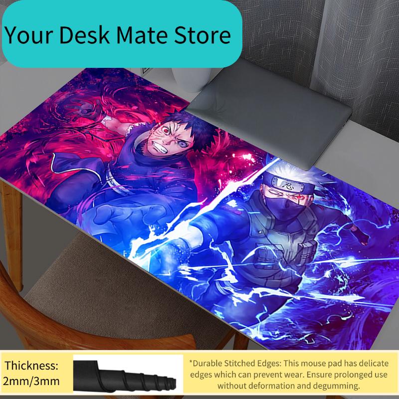 Mouse Pads Large Mouse Pad Office Desk Mats PC Gaming Accessories XXL Mouse Pad Laptop Naruto Obito Uchiha Keyboard Mat