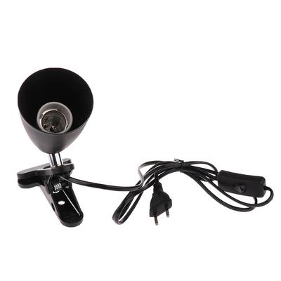 Reptile Heat Lamp Holder Ceramic Socket UVB Bulb Fixture Adjustable Clip On for Terrarium Lighting Setup