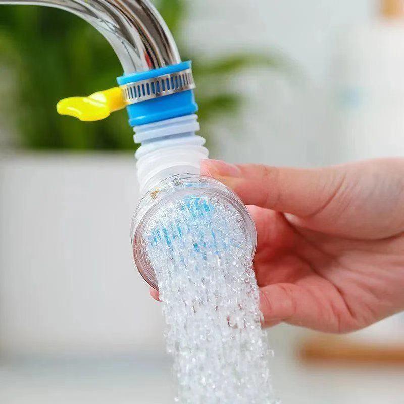 Extended Rotatable Water Tap Splash Filter Head Kitchen Water Saving Spray Nozzle Tap Extension Sprayer Filtration Clean Water