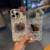 Premium Applicable Apple 17promax Mobile Phone Case Iphone16 Point Drill Mirror Frame Shell Pattern Kt Cat Makeup Mirror