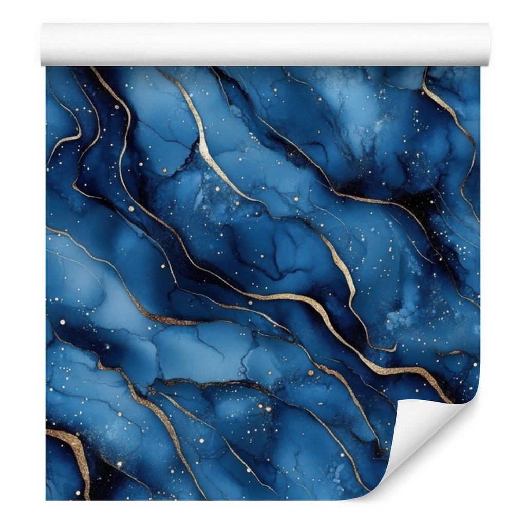 Ink Wallpaper Blue, Navy Blue, Brown and Black for Living Room and Bedroom 50x1000