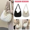 Women Fashion Lattice Solid Color Cloud Shoulder Bag Female Large Crossbody Bags