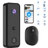 Doorbell with Camera 2-Way Audio Wireless Video Doorbell PIR Motion Detection for Home Wireless Doorbell Ring Doorbell Door Bell