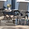 Three-Piece Garden Table and Chair Set - Black