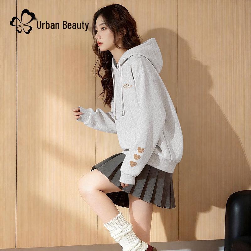 Women s Loose Fit Hooded Sweatshirt S