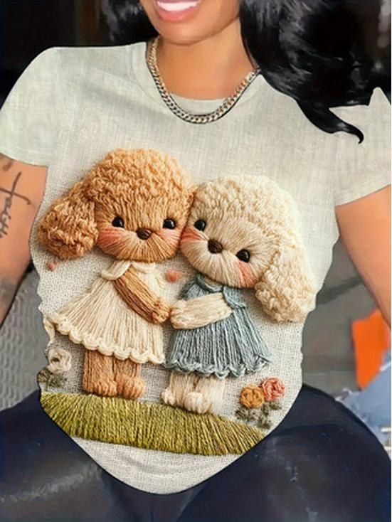 Custom Short Sleeve Ladies' T-Shirt with 3D Prints – Thousands of Styles Available