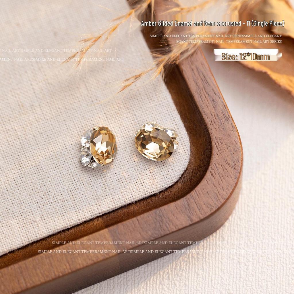 2026 Year of the Horse Luxury Alloy Nail Art: Zodiac Horse Glitter Zirconia Diamond Decorations for Fortunate Nails