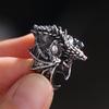 Adjustable Dragon Rings Opening Black Dragon Rings Fashion Pterosaur Wings Ring  For Men