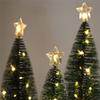 Durable Mini Artificial Snow Simulation Frost Pine Christmas Tree Decorations Add Holiday Spirit with Delicate Ornaments