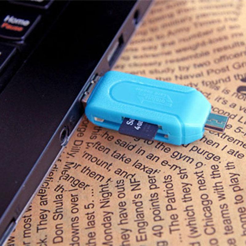 Universal Card Reader Mobile Phone PC Card Reader Micro USB OTG Card Reader OTG TF / SD Flash Memory