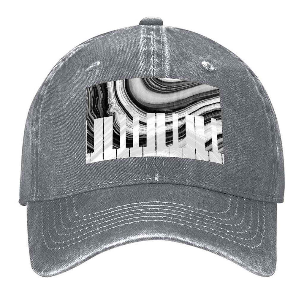 Marbled Music Art  Piano Keys  Sharon Cummings Baseball Cap mens big size hat Sun Cap Fishing cap Caps Male Womens
