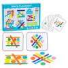Kids Rainbow Stick Thinking Puzzle Wooden DIY I Cream Stick Puzzle Challenge Table Games Montessori Educational Children Toys