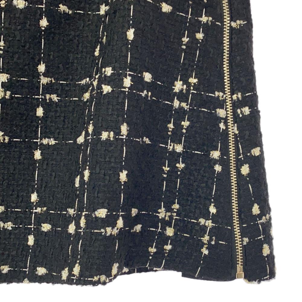 Nieużywana Mini spódnica w kratę tweedową TED BAKER 1 czarna spódnica w kształcie litery A z metką Damska Używana