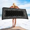 Stylish Black White Paisley Print Large Beach Towel, for Poolside Vacation Machine Washable