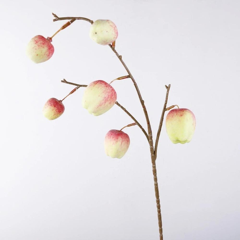 

6 Fruit Artificial Fruit Branch Plastic Long Branches Simulation Red Delicious Handmade Realistic Tree Branch Bouquets розовый