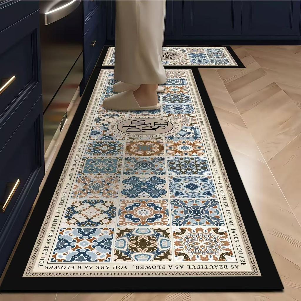 Vintage Diatomaceous Earth Carpet, Kitchen Floor Mat, Water Absorbing, Oil Absorbing, Anti Slip Foot Mat, Dirt Resistant Mat, Household Carpet