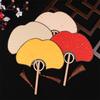 Exquisite Rice Paper Fan Chinese Style Ginkgo Round Fan Props For Photographs Hand Fan Home Decoration Calligraphy Crafts