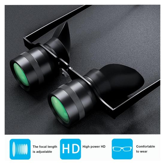 Outdoor Fishing Binoculars Glasses 10X Zoom Magnification Adjustable Hands-Free Portable Bird Watching Theater Concert Binocular Telescope
