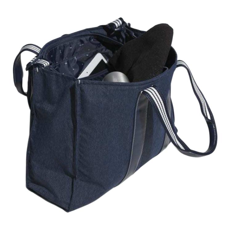 New Adidas Recycled Polyamide Tote Bag, Shopping Bag, Shoulder Bag, Handbag Large Women's Marine Blue JF4649