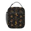 Heks Zwarte Kat Pompoen Halloween Patroon Geïsoleerde Lunchtas voor Vrouwen Kinderen Lekkagevrije Voedseldozen Thermische Lunchbox Tote
