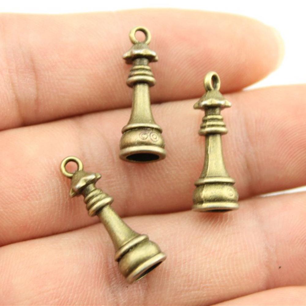 12pcs Chess Charms For Jewelry Making Zinc Alloy Chess Pendant Charms For DIY Fashion Jewelry Charms Making