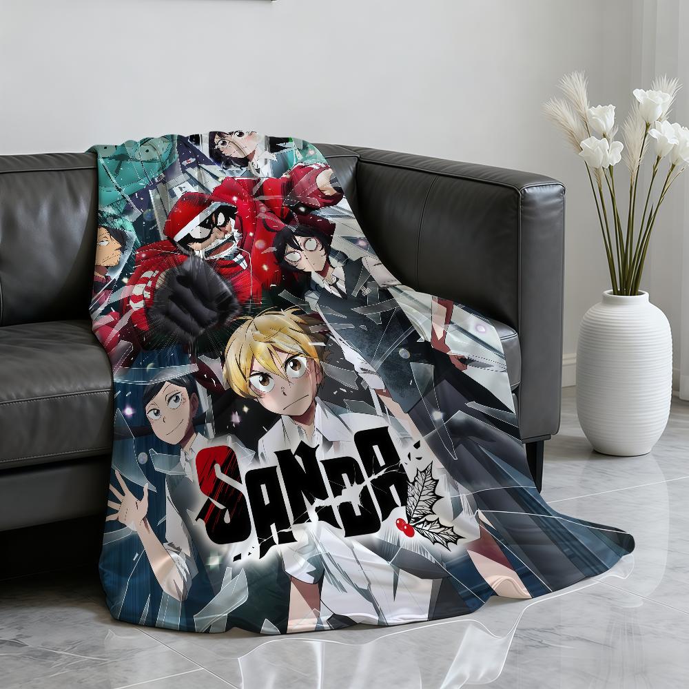 Hot Anime S Sanda A Cute Blanket Soft Throw Blanket for Home Bedroom Bed Sofa Picnic Travel Office Rest Cover Blanket Gift