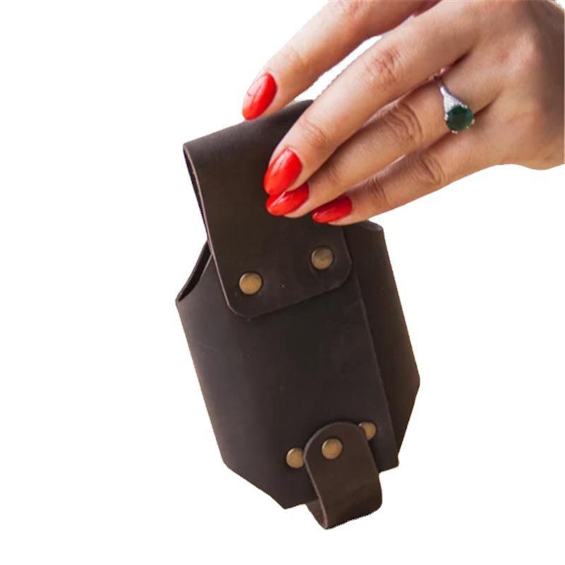 Leather Beer Belt Holster Portable Belt Bottle Holder Grilling Camping Beer Gifts Accessories