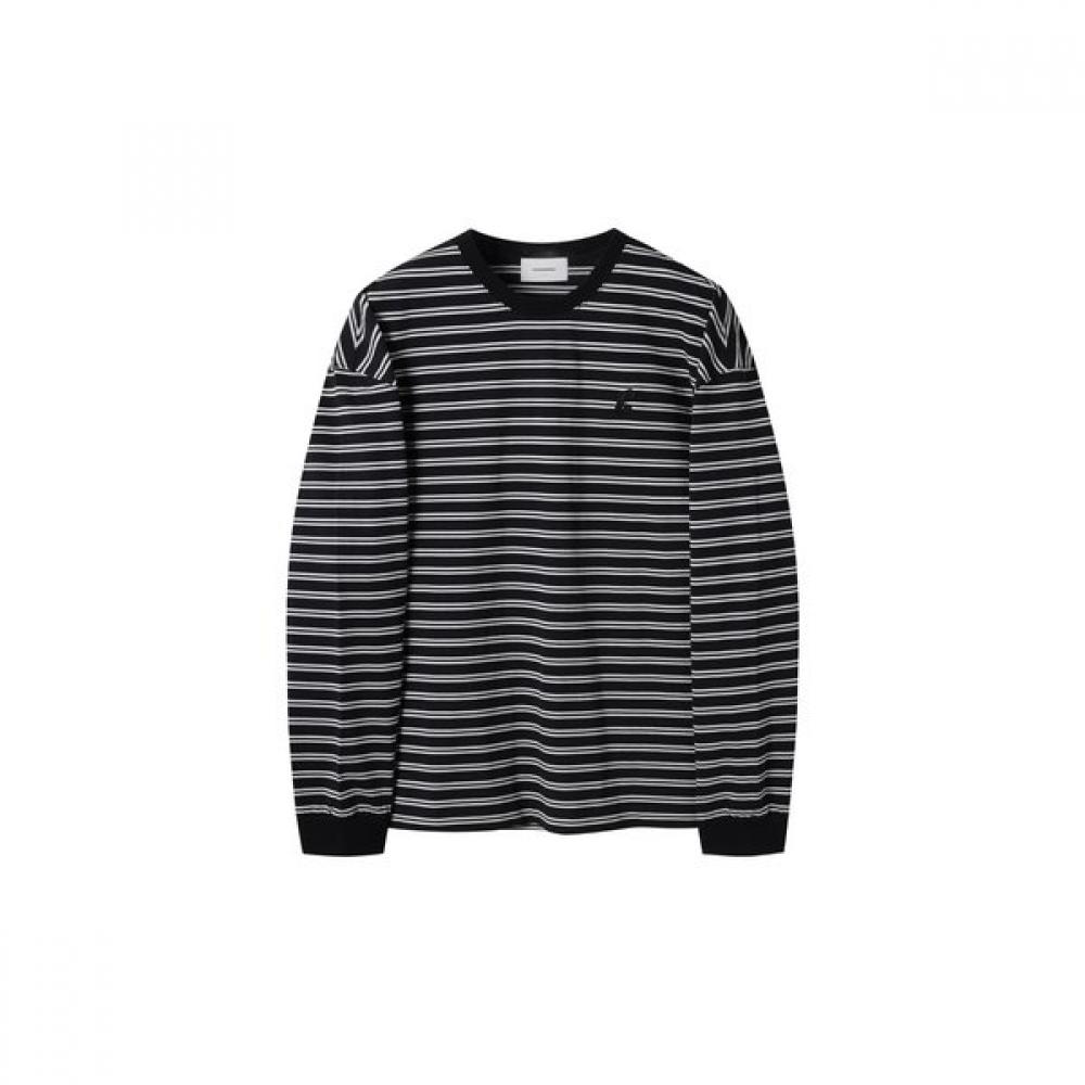 CusTomellow Black STripe Long Sleeve T shirT c9Tam25212bkx 100
