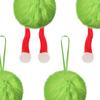 6Pcs Christmas Tree Pendant Striking Design Furry Christmas Furry Ball Decoration Hanging Ornament Seasonal Home Accents