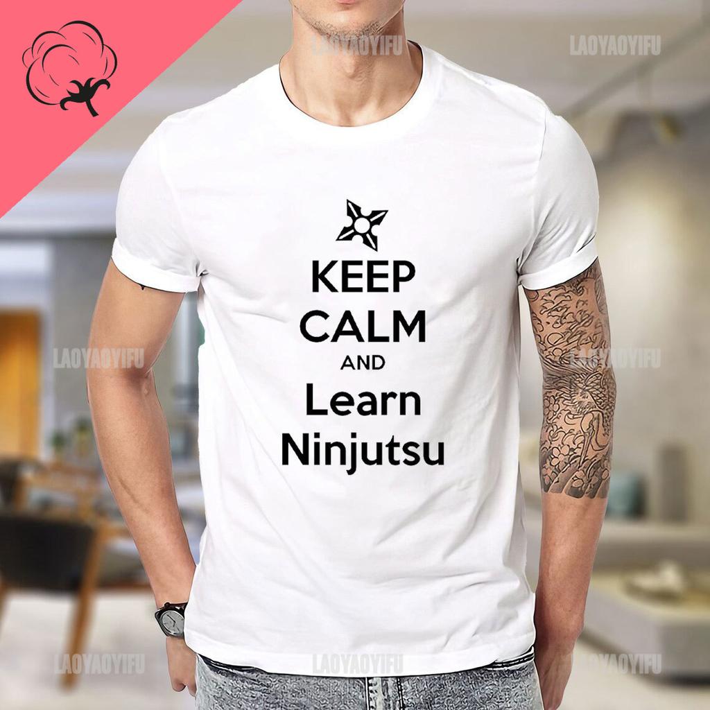 Ninja Japanese Kanji Script Calligraphy Shinobi Ninjutsu TShirt Cotton Woman T Shirt Black T Shirt Man Mens Tall T Shirts
