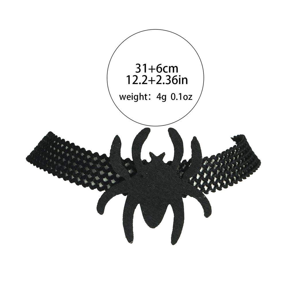 Halloween dark spider choker necklace, gothic exaggerated collarbone chain holiday necklace collar