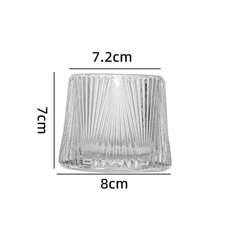 European Style Thickened Transparent Glass Candle Holder Ornament