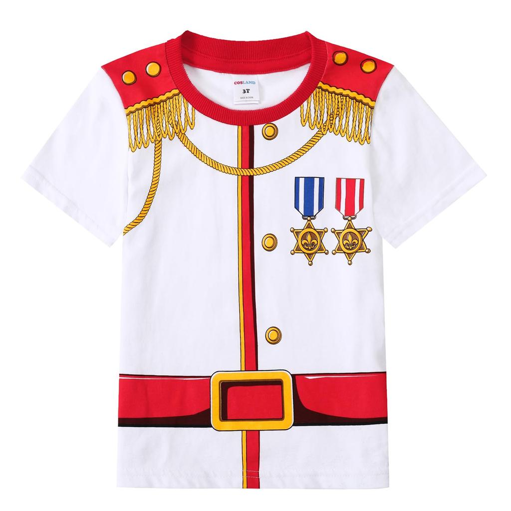 Camiseta de Verano para Niños con Estampado 3D y Cuello Redondo