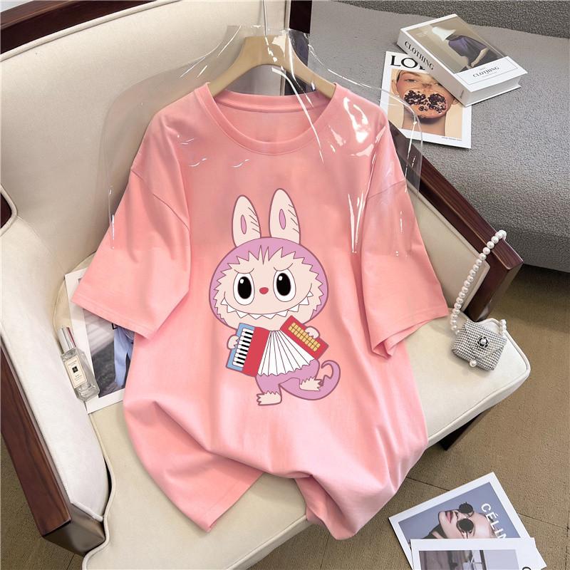 Cartoon Rab cloth short-sleeved T-shirt cute popular rab cloth loose top