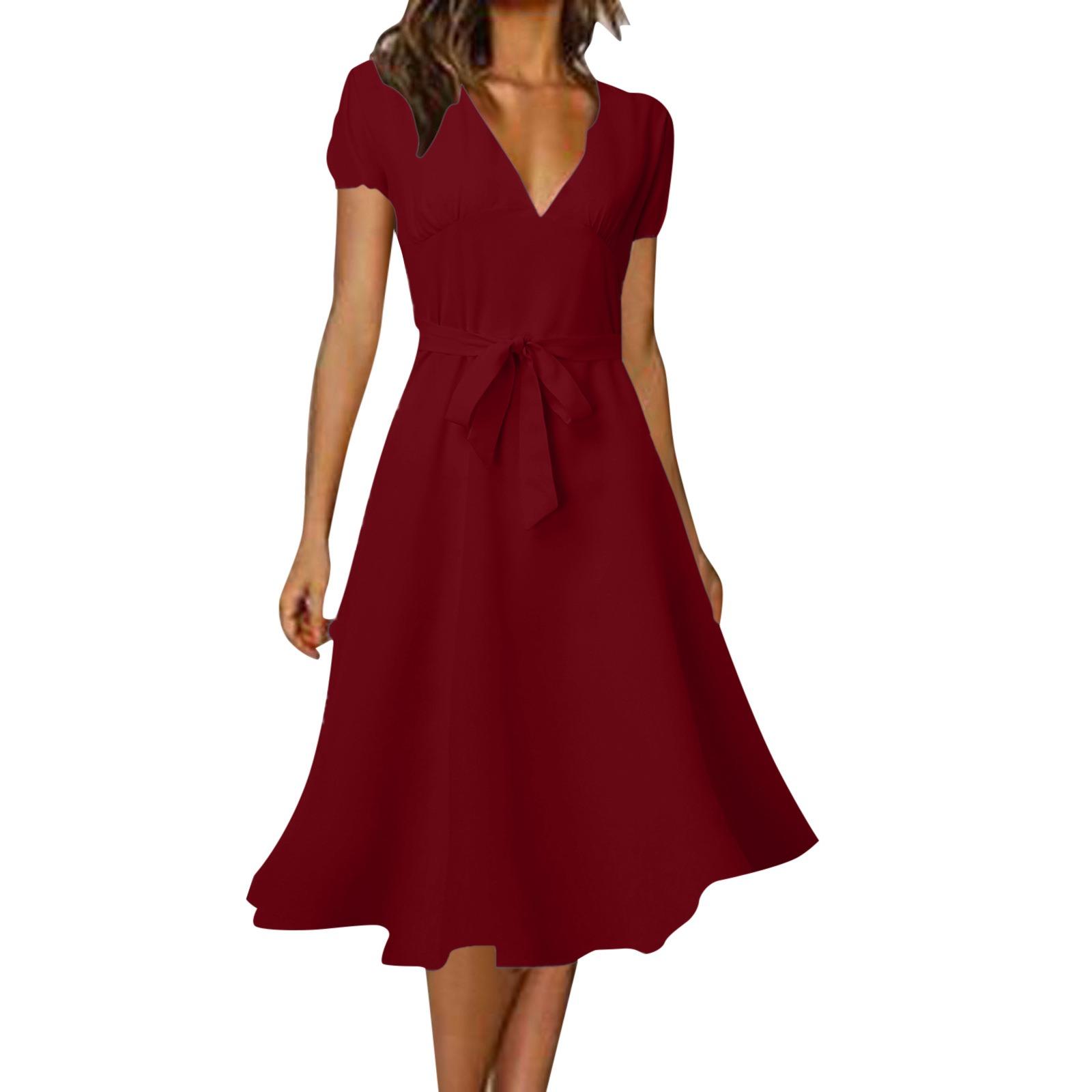 IHUASU женская мода сексуальное платье с v-образным вырезом облегающая юбка трапециевидной формы на шнуровке большая женская юбка XXL