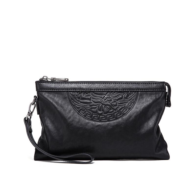 

SCHWARZETIENNE Men s Genuine Leather Business Clutch Bag Small 10