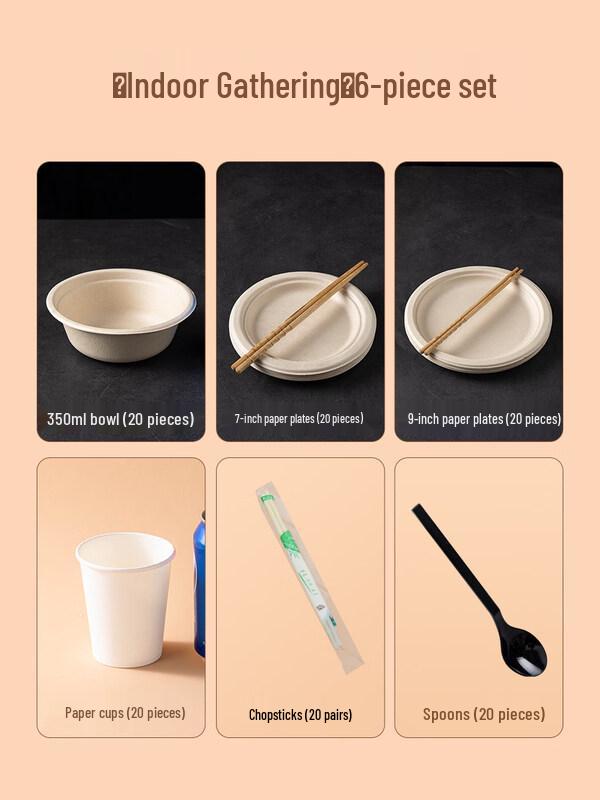 ZISIZ Disposable Bagasse Plates